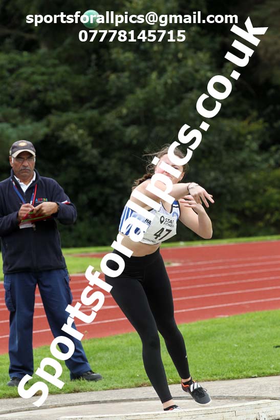 Shot putt, NECAA Open Meeting, Morpeth, Sunday, September 27th. David T. Hewitson/Sports for All Pics